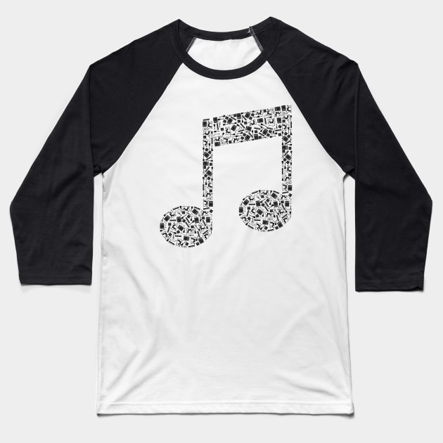 MUSICAL NOTE Baseball T-Shirt by GrayArt